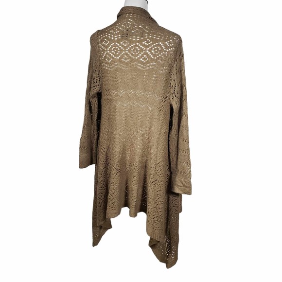 Focus 2000 Large Brown Sweater Cardigan Duster - Picture 5 of 7
